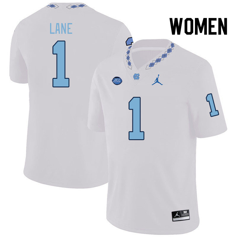 Women #1 Antavious Lane North Carolina Tar Heels College Football Jerseys Stitched Sale-White